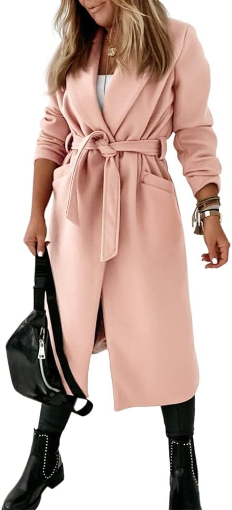 Női Klasszikus Kabát Revers Gallérral és Nyitott Elülső Rész – Paulina