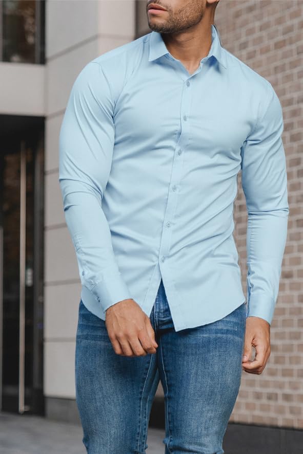 Gyűrődésmentes Slim Fit Ing Férfiaknak - David