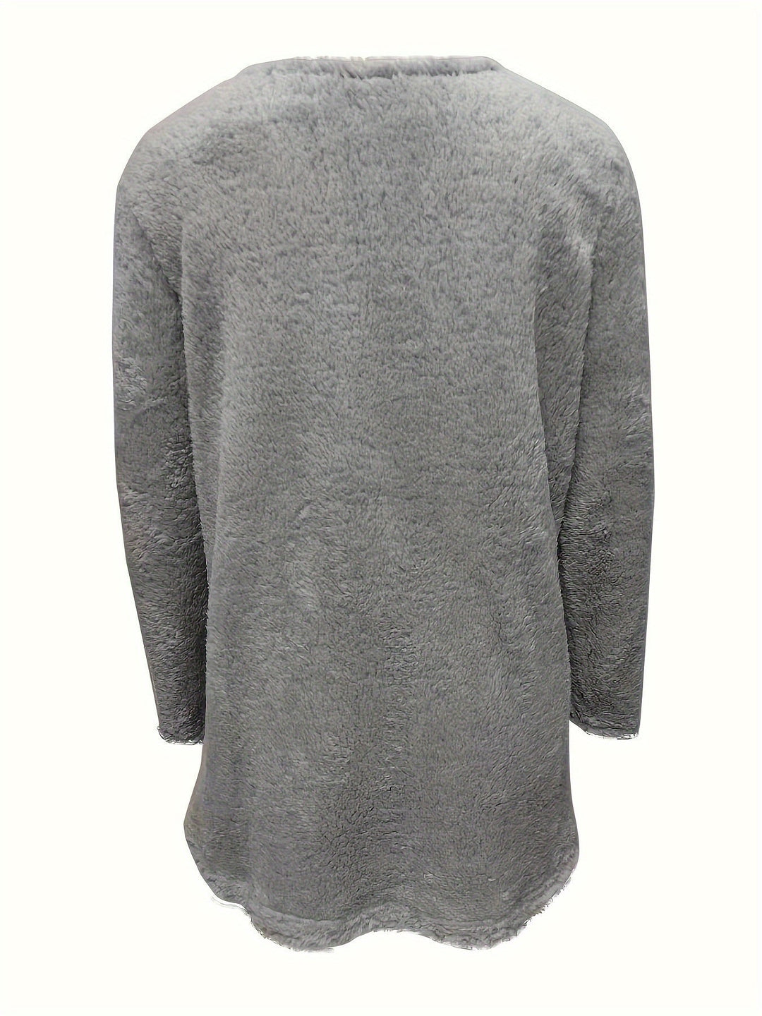 Kényelmes Fleece Pulóver Nyomattal - Luna