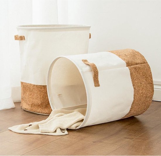 Stílusos Pamut Vászon Mosó- és Játékos Kosár - EcoNest