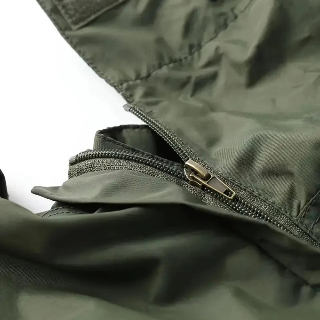 Férfi átmeneti kabát vízlepergető anyagból, levehető kapucnival – Leif