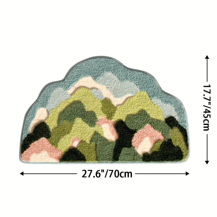 Luxus fürdőszobai szőnyeg virágmintával, extra puha és nedvszívó - Florina