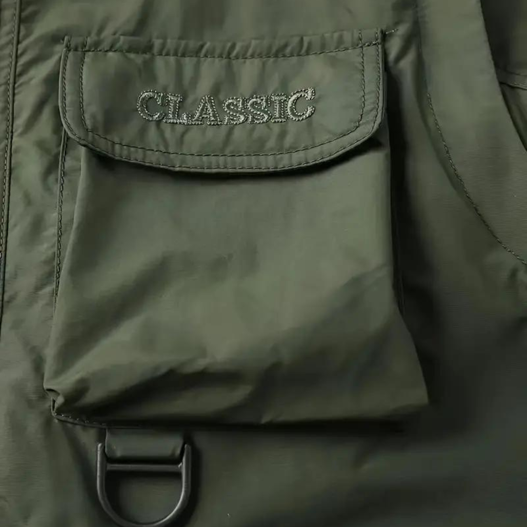 Férfi átmeneti kabát vízlepergető anyagból, levehető kapucnival – Leif