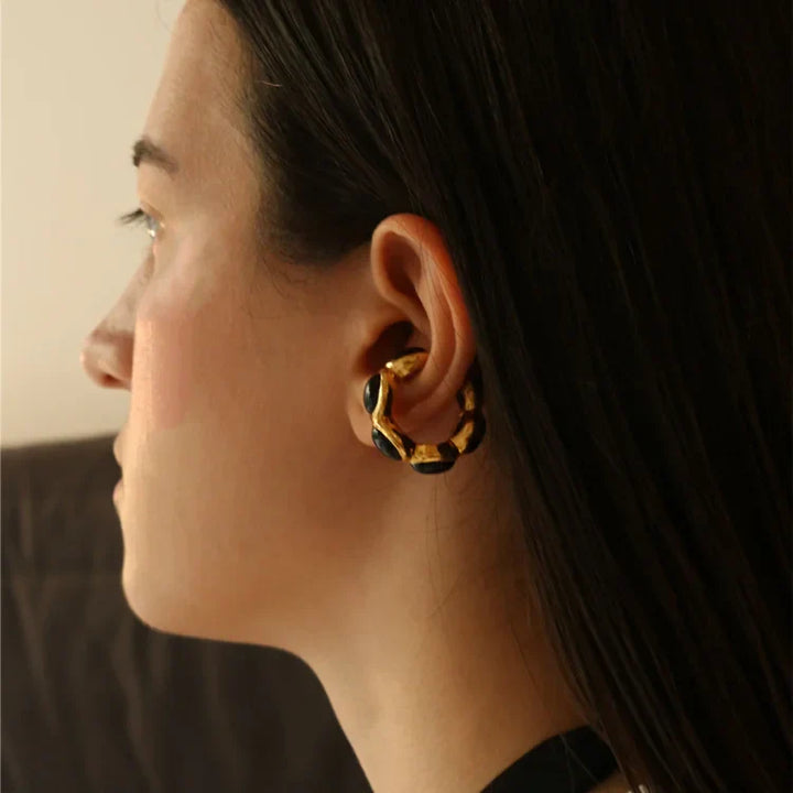 Aranyozott ónix Gyűrű - Celina