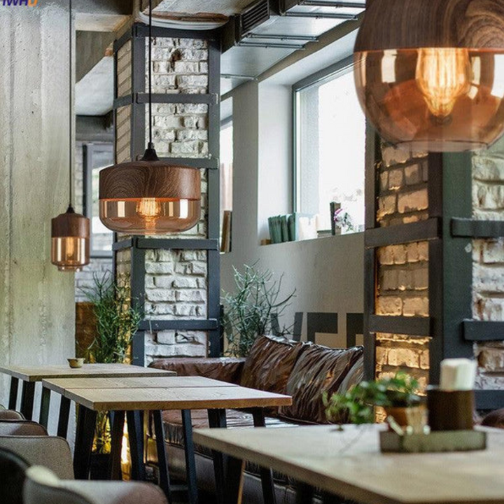 Stílusos skandináv fa mennyezeti lámpa - NordLuna