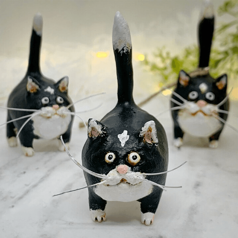 Egyedi Kézműves Macska Karácsonyi Díszek - Purrfect Holiday Hangers