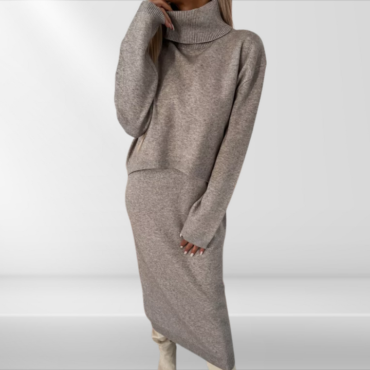 Női midikabát állógallérral és jersey részletekkel – Larissa