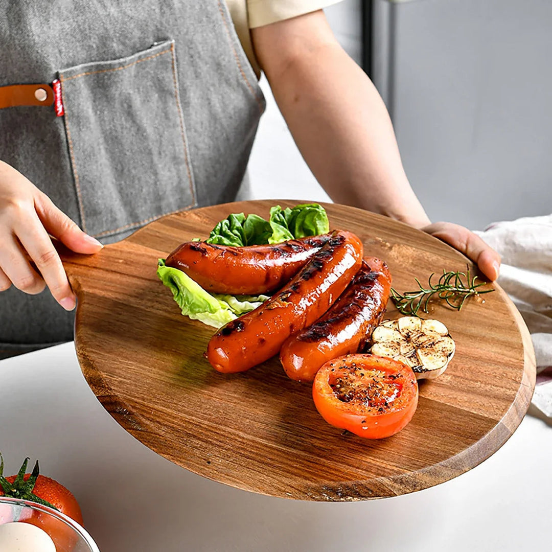 Kerek Vágó- és Tálalódeszka Akácfából - Sienna