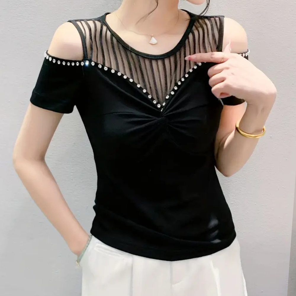 Trendy Cold-Shoulder Top hölgyeknek - Fenna