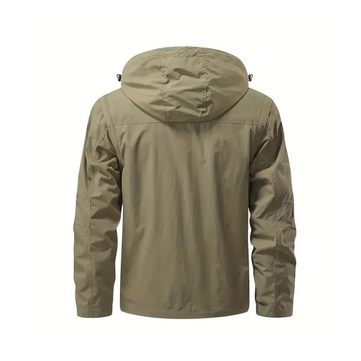 Férfi átmeneti kabát vízlepergető anyagból, levehető kapucnival – Leif