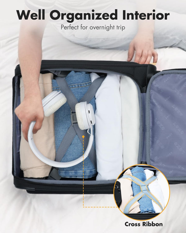 Légitársaság által jóváhagyott, az ülés alá beleférő kézi poggyász forgó kerekekkel és laptop zsebbel