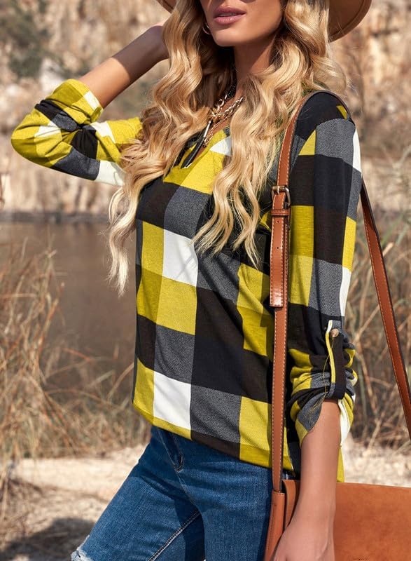 Stílusos, kasmír kockás női blúz - Lara