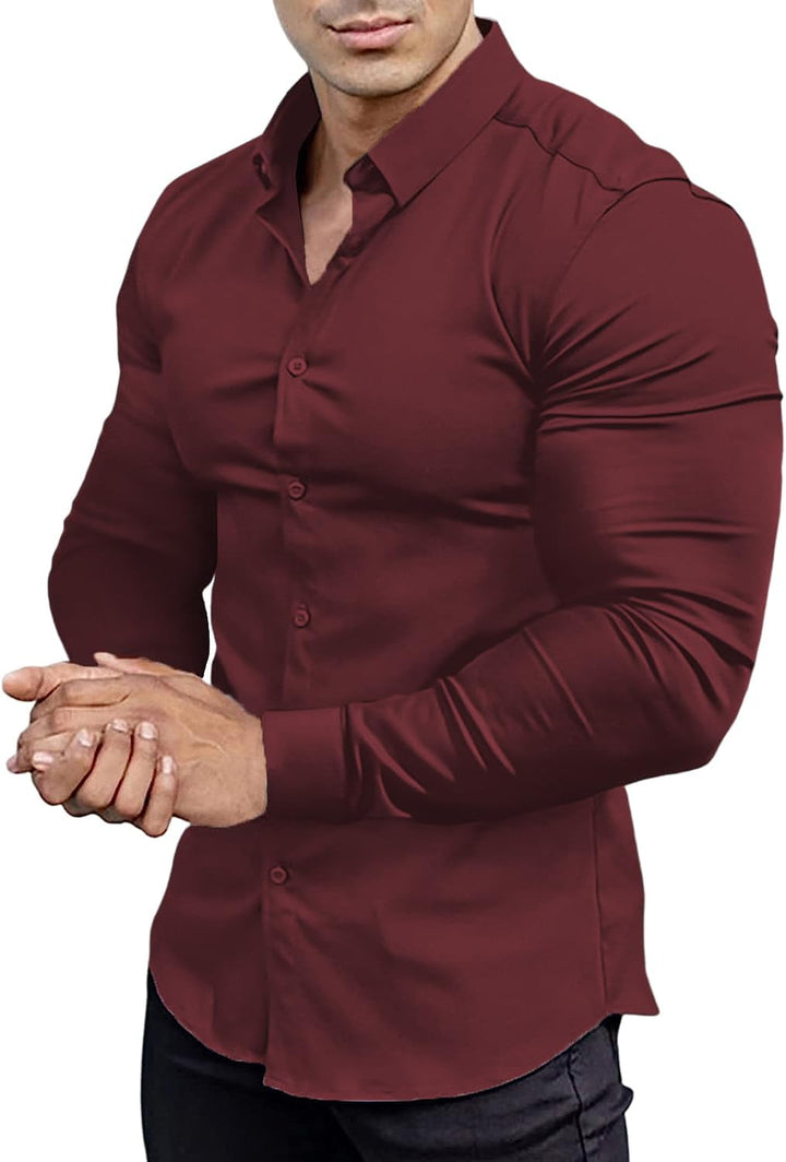 Gyűrődésmentes Slim Fit Ing Férfiaknak - David