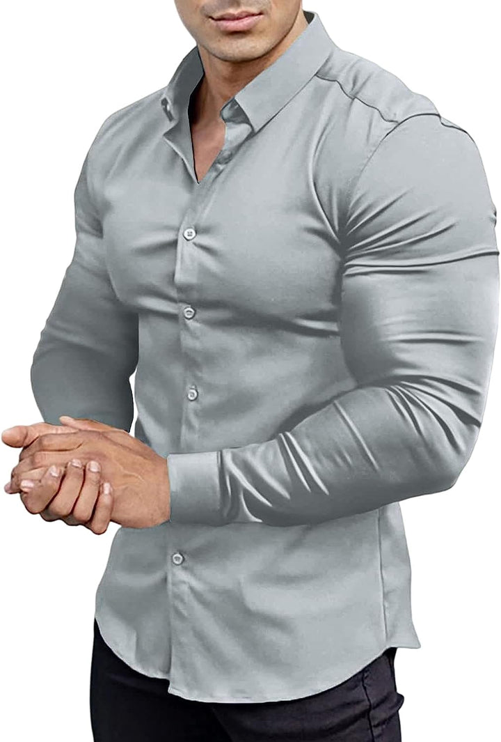 Gyűrődésmentes Slim Fit Ing Férfiaknak - David