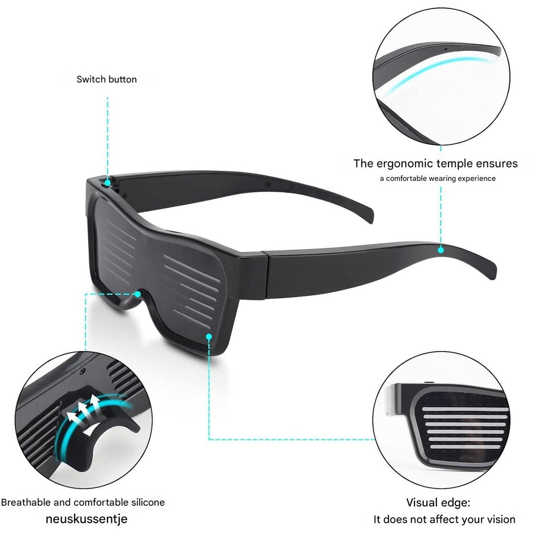 App-programozható LED ünnepi szemüveg - GlowBeat