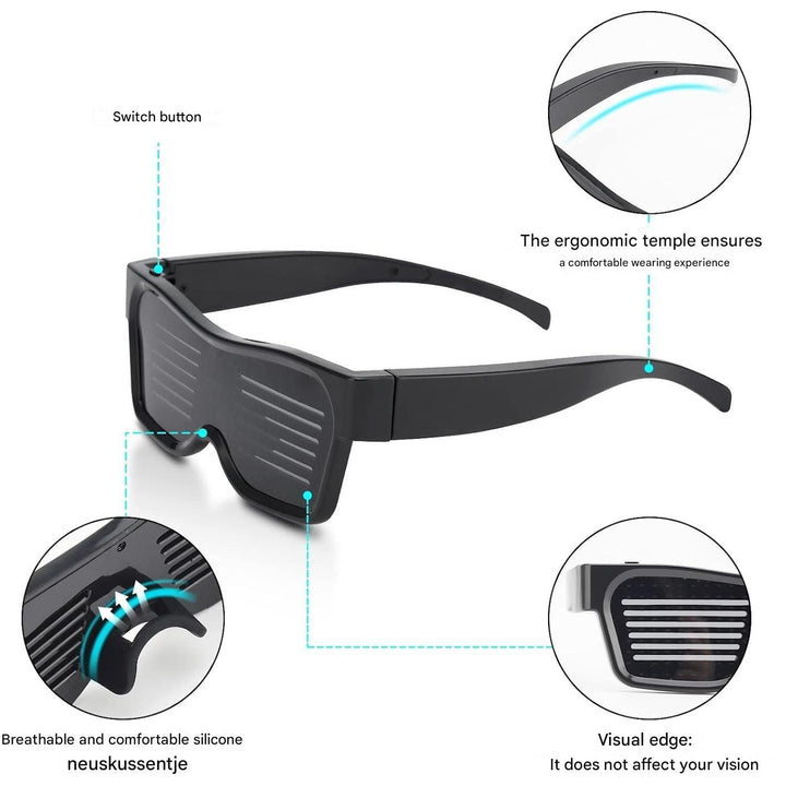 App-programozható LED ünnepi szemüveg - GlowBeat