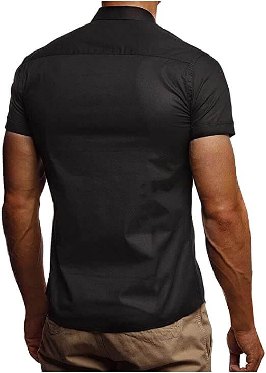 Kényelmes és stílusos lélegző férfi póló gombos kivágással – Narek