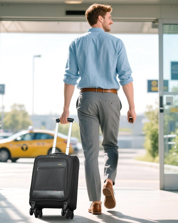 Puha falú, kiterjeszthető kézi poggyász kerekekkel – Könnyű és légitársaság által jóváhagyott