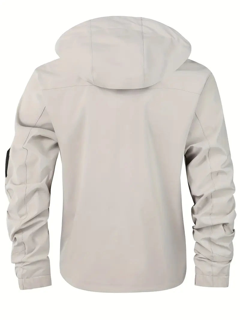 Könnyű férfi szabadtéri dzseki szél- és vízálló kapucnival – Torben