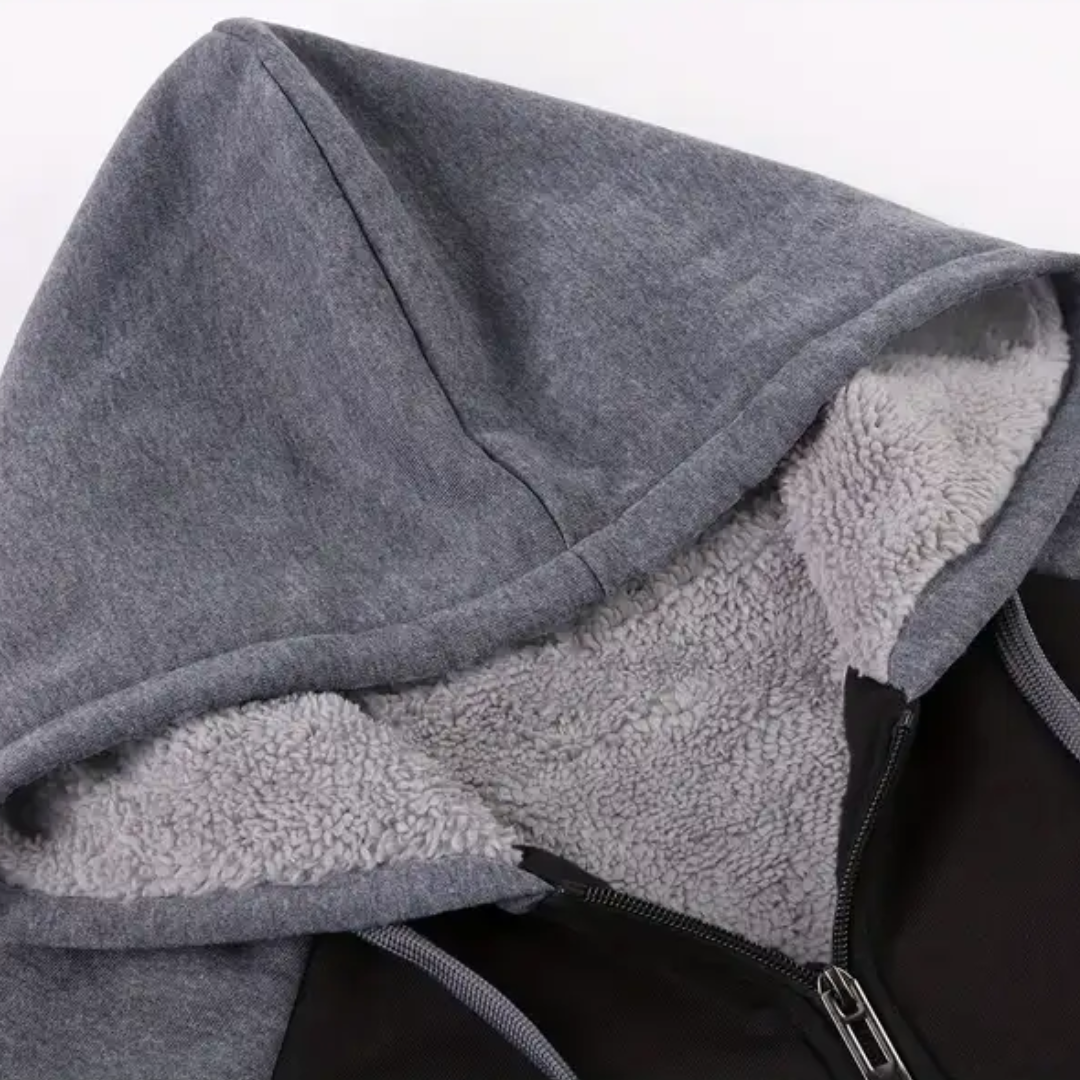 Férfi kapucnis pulóver Sherpa-béléses – Niels
