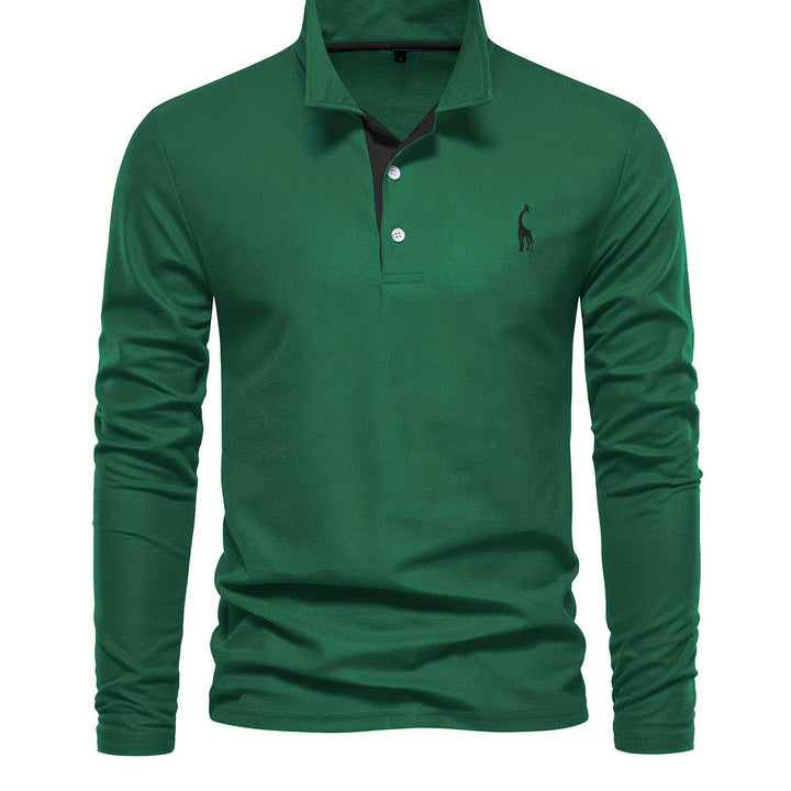 Kényelmes Férfi Polo Hosszú Ujjú