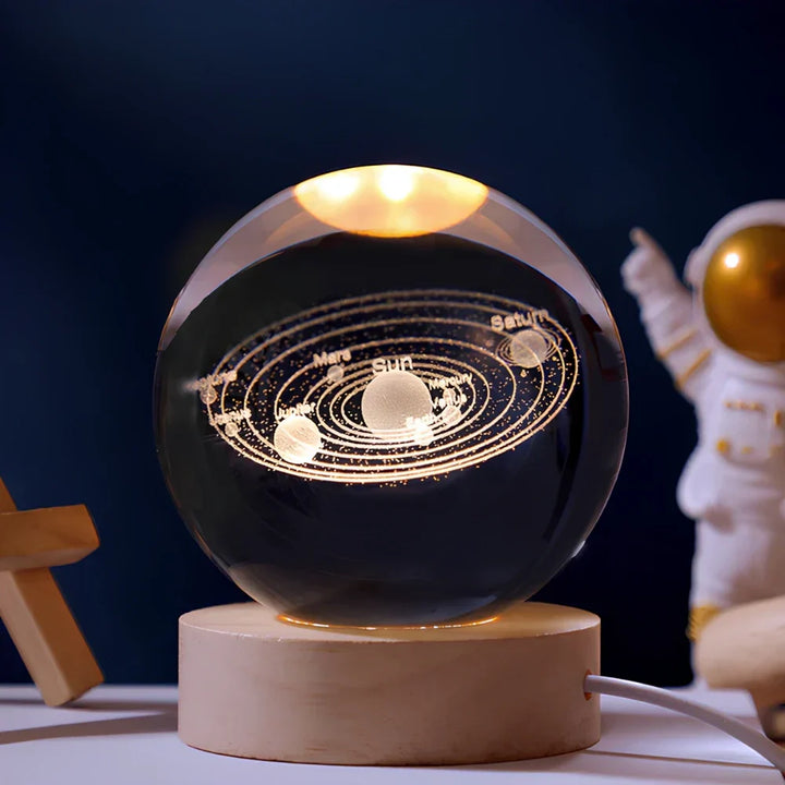3D Gravírozott Kristálygömb - Celestia