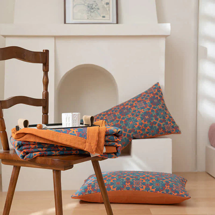 Pamut takaró kék mintával - Florencia