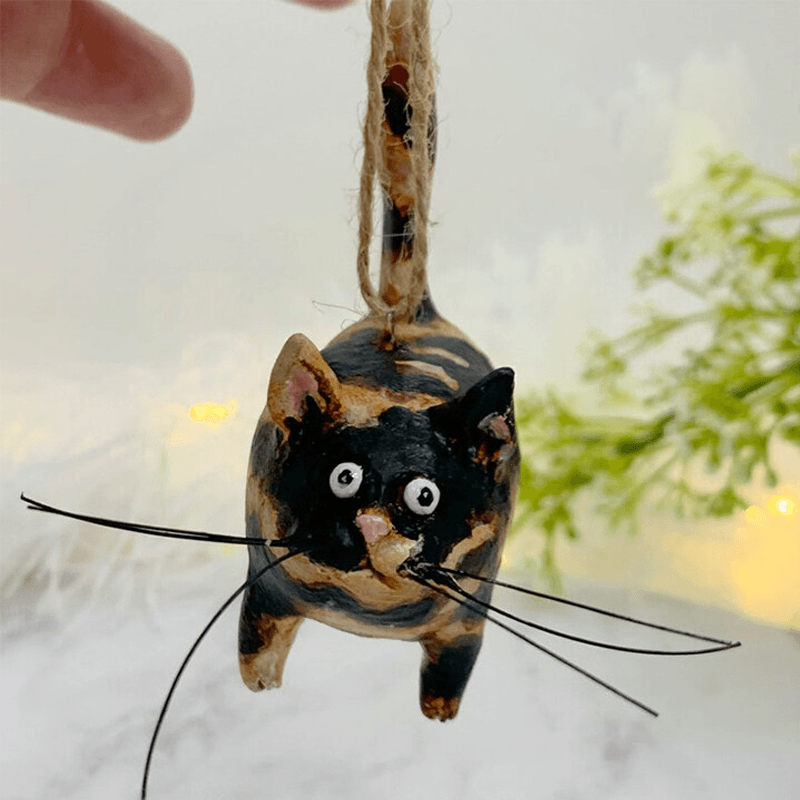 Egyedi Kézműves Macska Karácsonyi Díszek - Purrfect Holiday Hangers