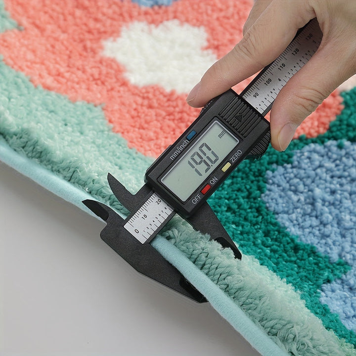 Luxus fürdőszobai szőnyeg virágmintával, extra puha és nedvszívó - Florina