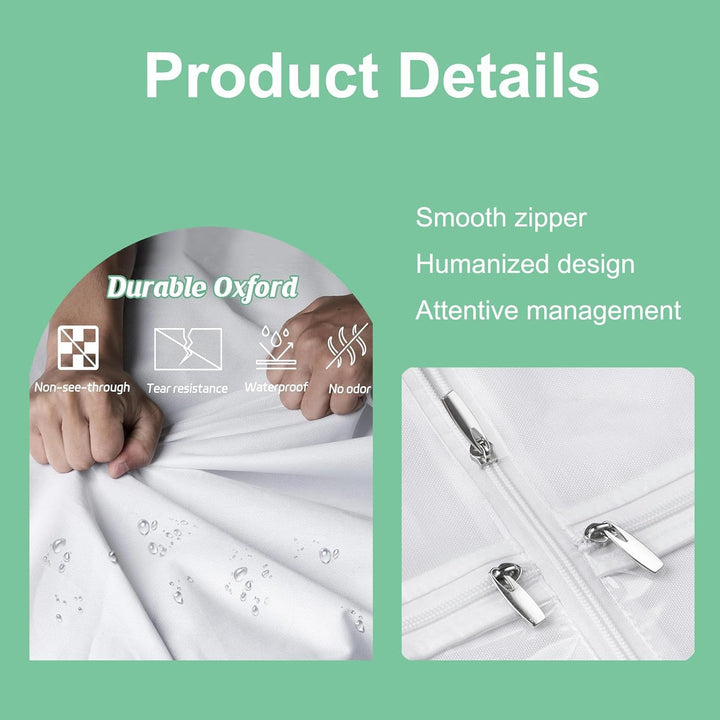 Teljes Hosszúságú Esküvői Ruha Tároló Készlet – Porfogó Menyasszonyi Felsőruházat Borító (1+1 INGYEN)