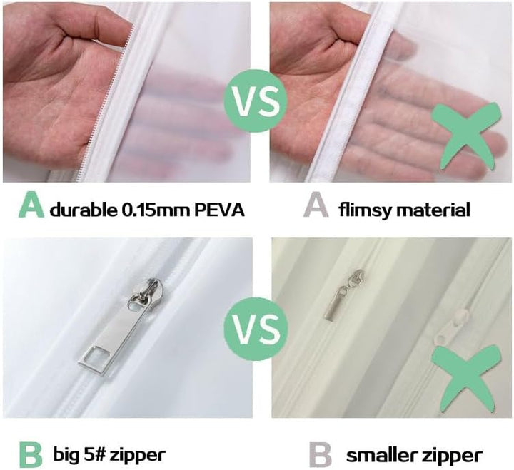 Teljes Hosszúságú Esküvői Ruha Tároló Készlet – Porfogó Menyasszonyi Felsőruházat Borító (1+1 INGYEN)