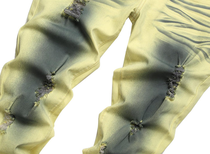 Férfi Slim-Fit Koptatott Farmer - Mick