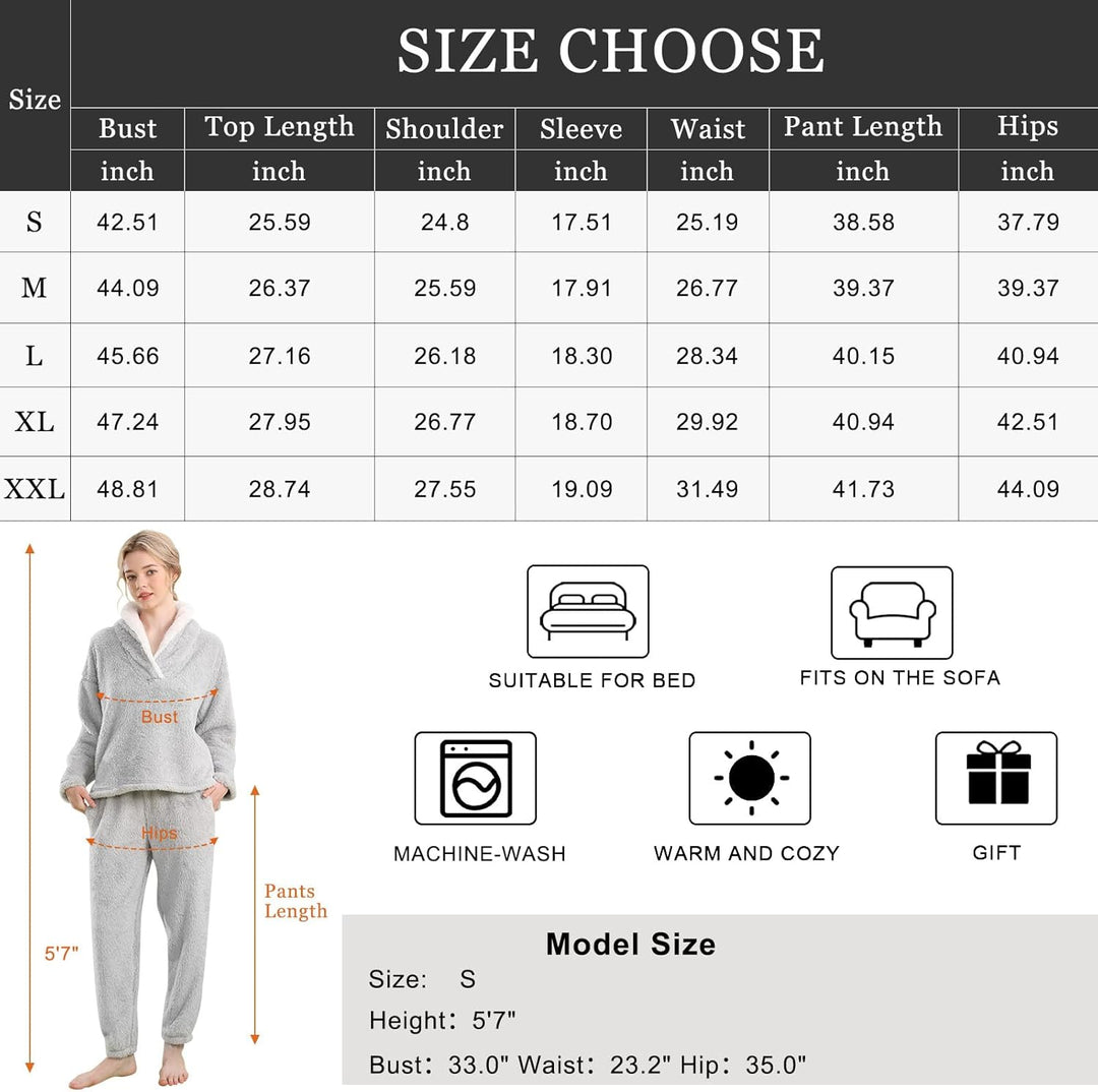 Fluffy pizsama szett hölgyeknek - CozyPlush