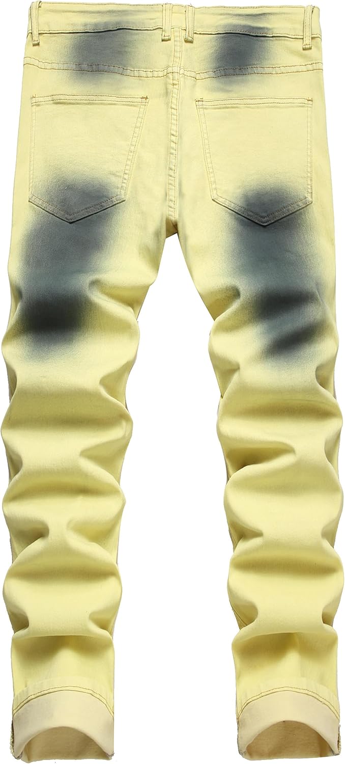 Férfi Slim-Fit Koptatott Farmer - Mick