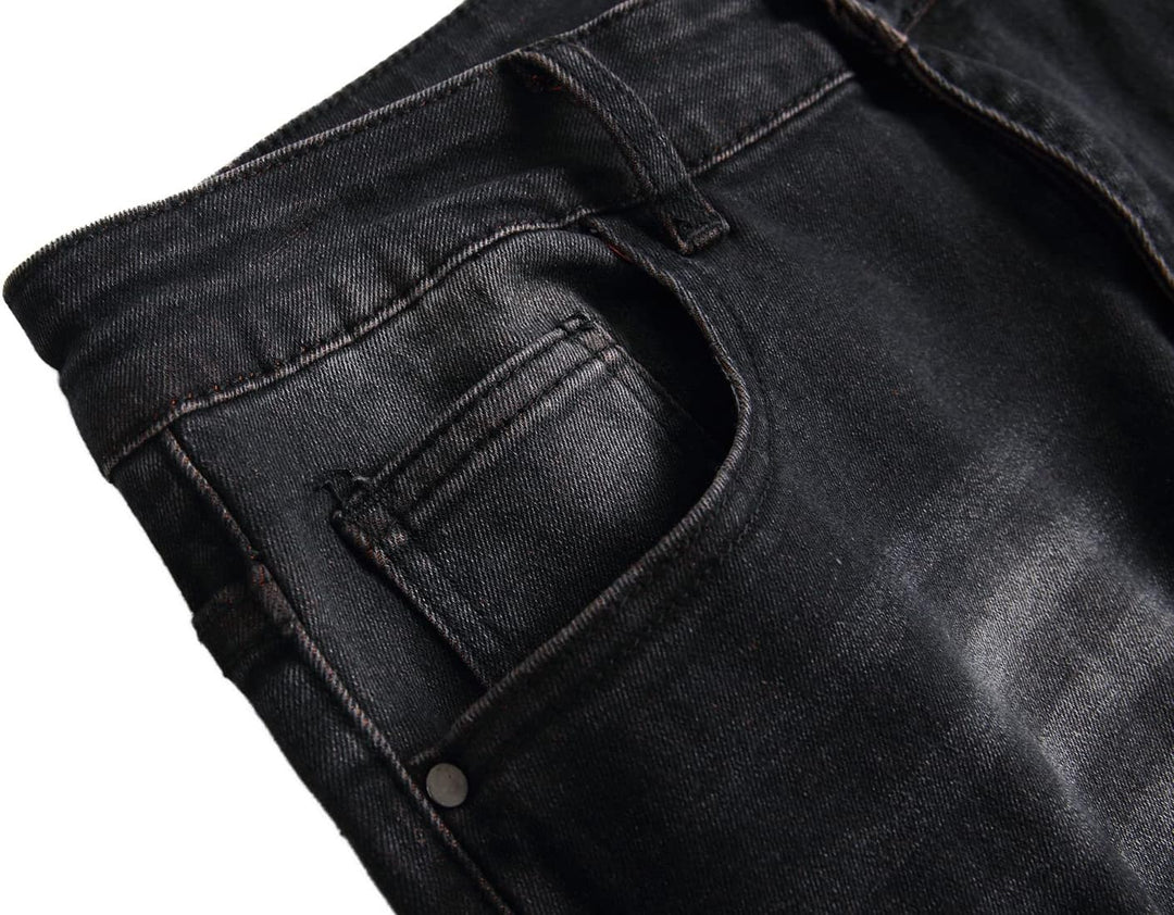 Férfi Slim-Fit Koptatott Farmer - Mick