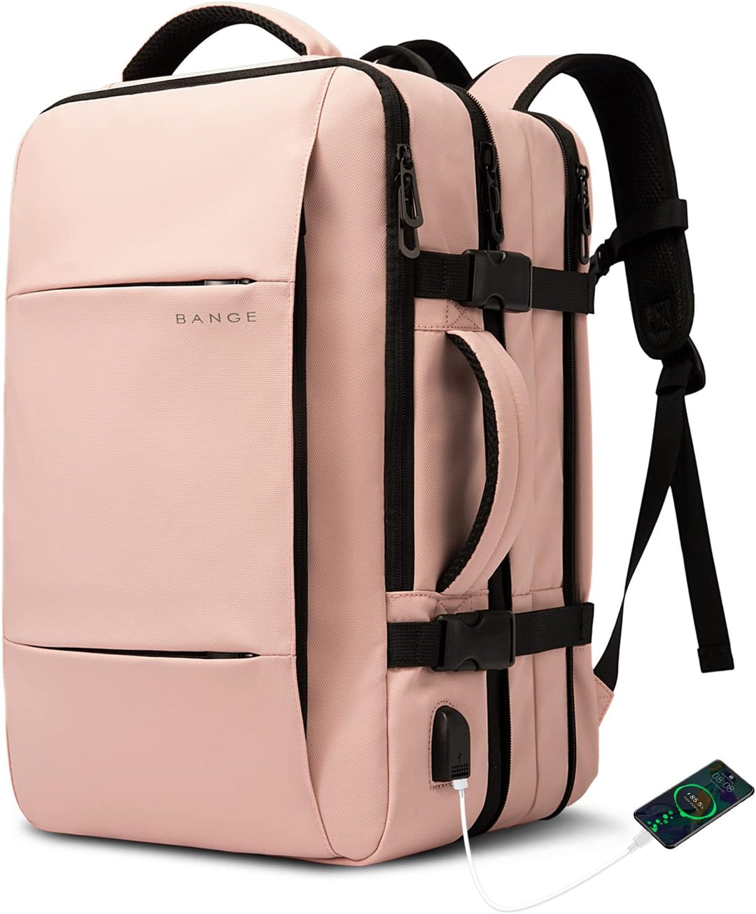 Bővíthető 26–45L vízálló utazó hátizsák laptop rekesszel és sporttáska fogantyúval