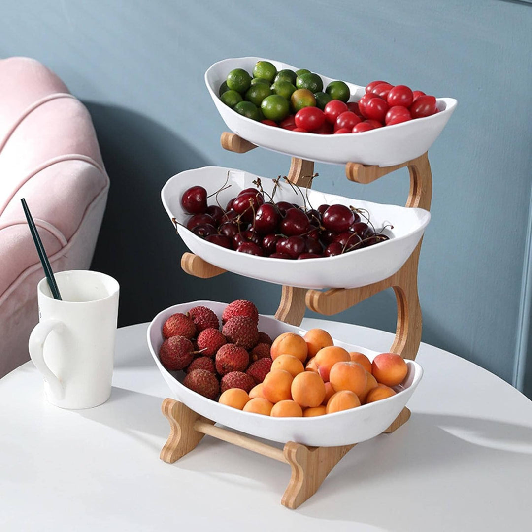 Stílusos Fém Gyümölcsstand 2 vagy 3 Rétegben - StackFruit