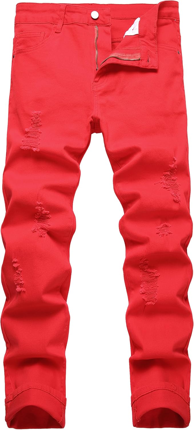 Férfi Slim-Fit Koptatott Farmer - Mick