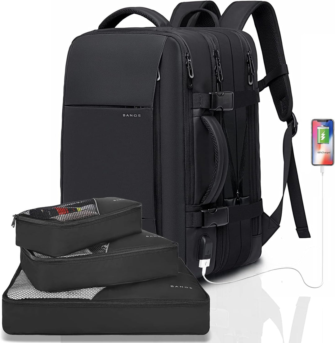 Bővíthető 26–45L vízálló utazó hátizsák laptop rekesszel és sporttáska fogantyúval