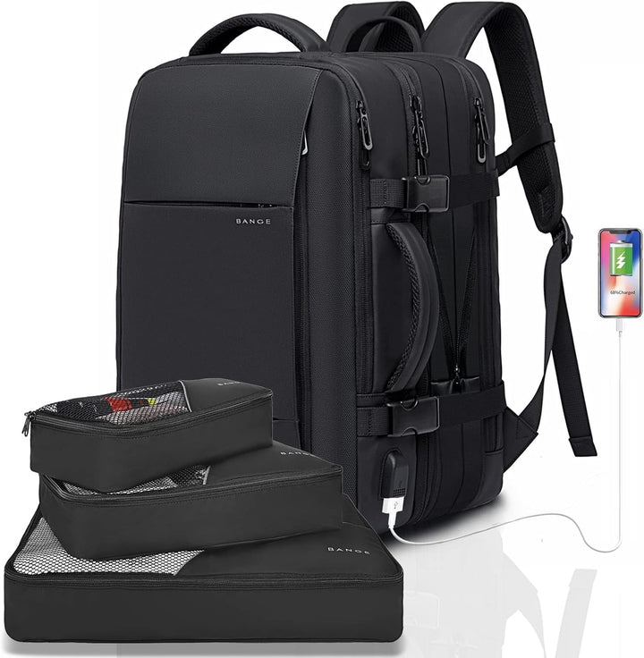 Bővíthető 26–45L vízálló utazó hátizsák laptop rekesszel és sporttáska fogantyúval