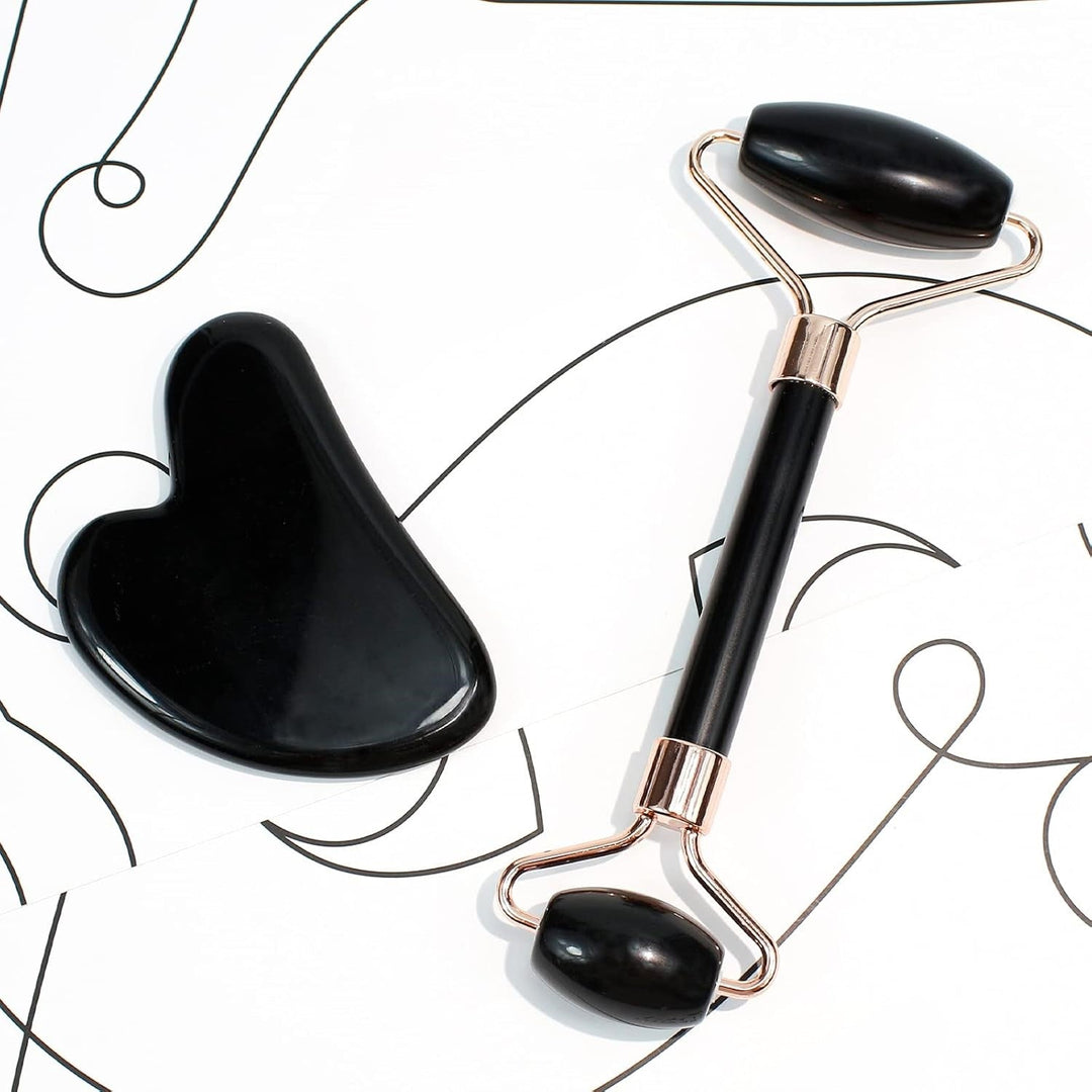 Instant Glow Gua Sha & Jade Roller Szett