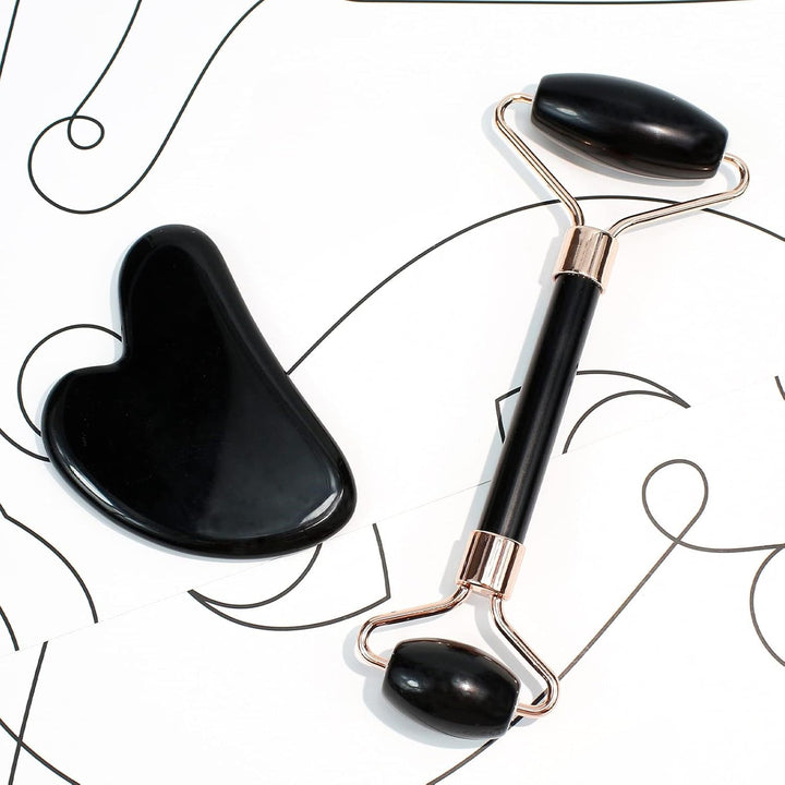 Instant Glow Gua Sha & Jade Roller Szett
