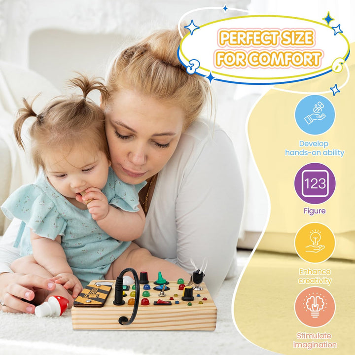 Montessori Kisdedolgozó Tábla 27 LED-lámpával - BrightMinds