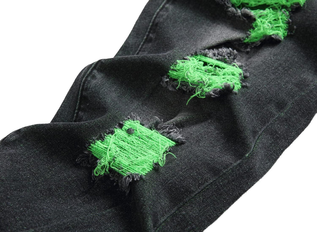 Férfi Slim-Fit Koptatott Farmer - Mick