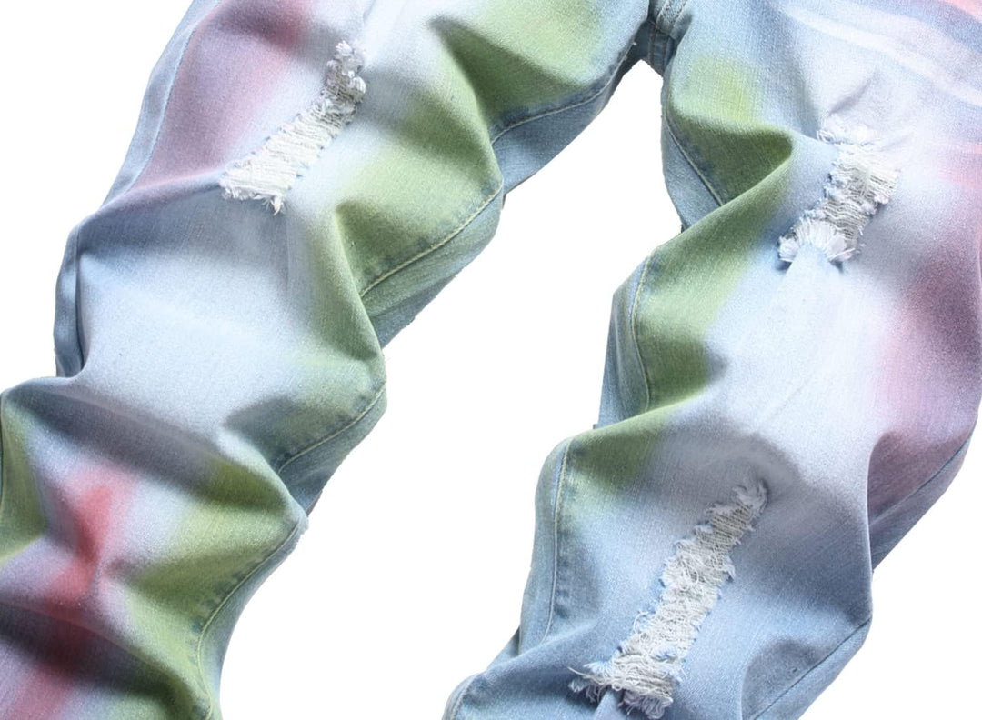 Férfi Slim-Fit Koptatott Farmer - Mick