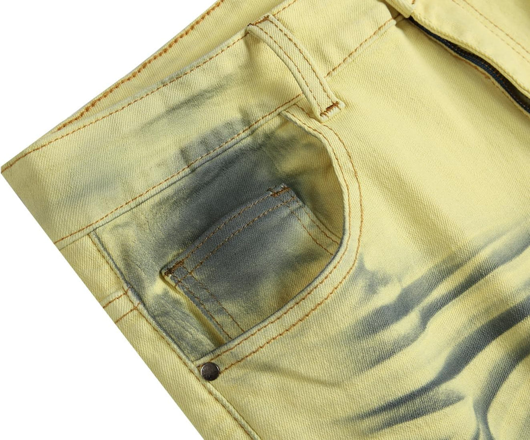 Férfi Slim-Fit Koptatott Farmer - Mick