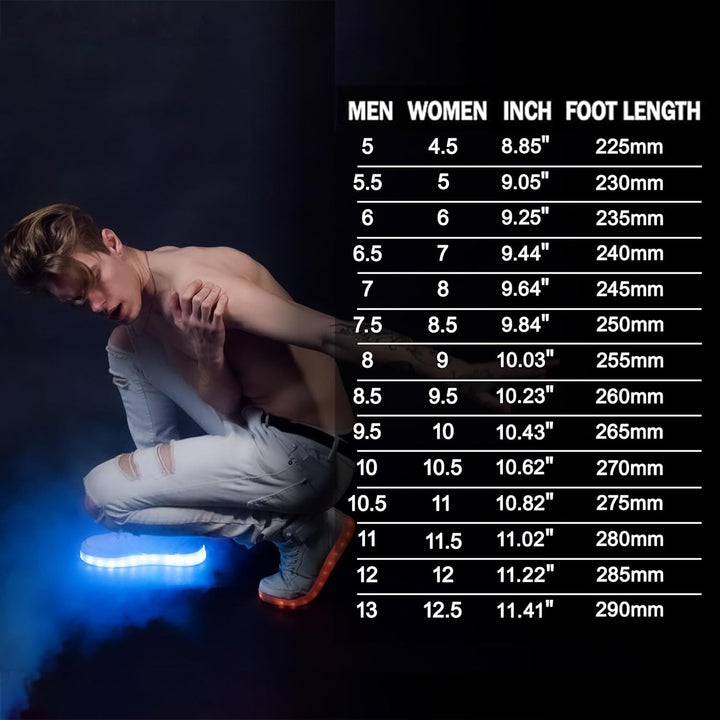 Divatos LED Tornacipők Újratölthető Világítással - LumaBoost