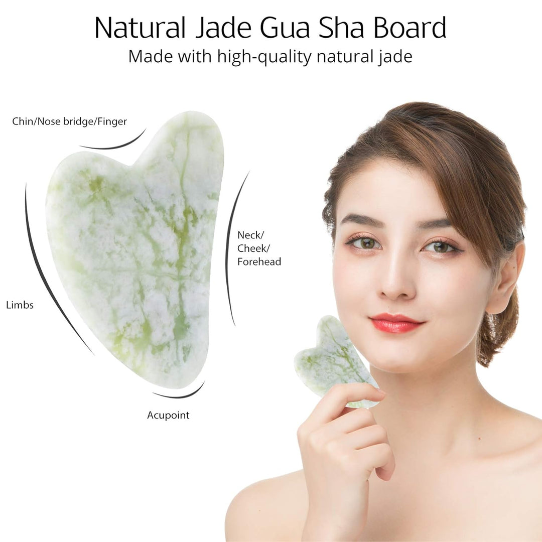 Instant Glow Gua Sha & Jade Roller Szett