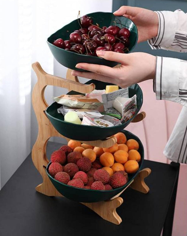 Stílusos Fém Gyümölcsstand 2 vagy 3 Rétegben - StackFruit