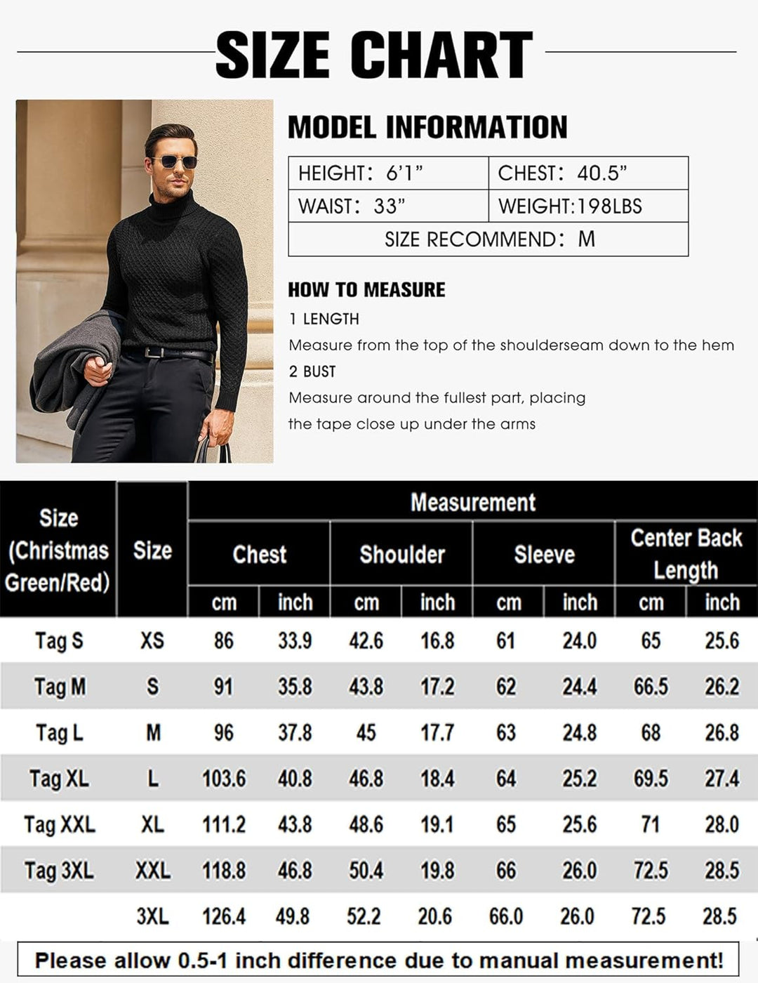 Casual kötött férfi garbó - Sander